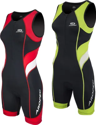 Produktbild von Aropec Triathlon Einteiler Lion Damen - Trisuit Women, Farbe:schwarz/grün, Größe:XXL
