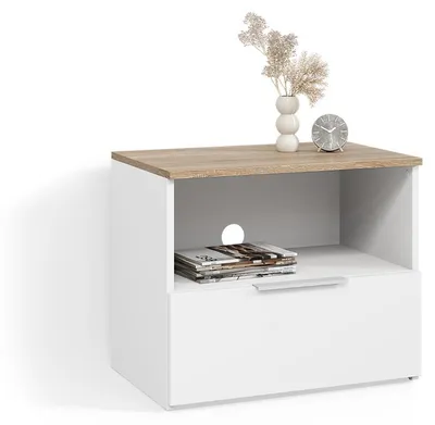 Image de Meuble TV Livinity Piave Blanc/Sonoma 60x50cm avec tiroir, Model 58749