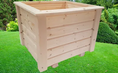Produktbild von Hochwertiger ClassiV unbehandelt Außenmaße 120 x 50 x 26 cm Blumenkasten Hochbeet Pflanztrog Nr. PK - REAL-2177