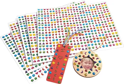 Produktbild von Colorations 3D Edelsteinaufkleber Bastelset 2150 Stück Mehrfarbig