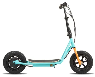 Image de Trottinette - 2 roues - Grandes roues de 30 cm - Guidon réglable en hauteur - Châssis en métal - Pour adolescents et adultes à partir de 14 ans - Bleu