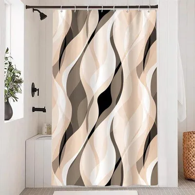 Obrázok produktu pre Krémová sprchová závesa, vodotesná, 120 x 180 cm