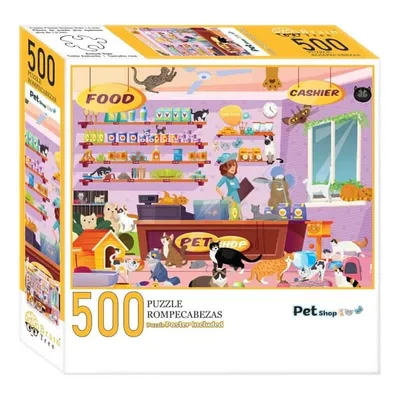 Zdjęcie produktu dla Puzzle Shop ze zwierzętami 500 elementów