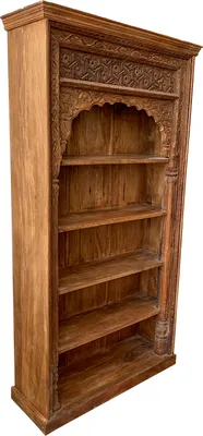 Image de Étagère Orientale Vintage Bibliothèque Antique Massif Motif 16