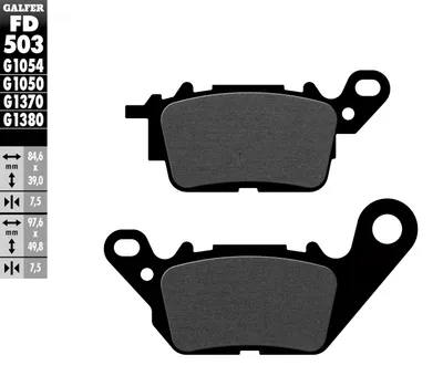 Imagen del producto de Pastillas de freno KH694 para Yamaha N-MAX 125 (modelo 2018 en adelante), delanteras, semimetálicas
