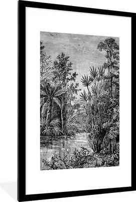 Produktbild von MuchoWow® Gerahmtes Poster Gestaltung - Wasser - Natur 60x90 cm - Poster mit Schwarzem Bilderrahmen Wandposter Rahmen Foto Bilder - Dekoration - Wandposter Wohnzimmer - Hochwertig