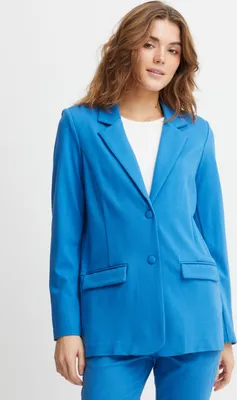 Produktbild von fransa FRLANO Damen Blazer Longblazer Jacke mit Reverskragen und Knopf mit Stretch