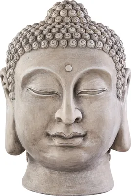 Produktbild von Großartiger Buddha Kopf 50cm Steinfigur Garten Deko Figur Skulptur Feng Shui