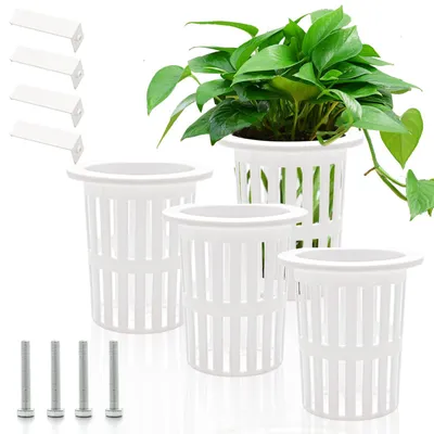 Aquarium Pflanzenhalter 4er-Set, transparent, mit Saugnäpfen