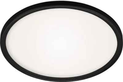 Produktbild von BRILONER SLIM DRIP LED Deckenleuchte Bad, IP44 Spritzwasserschutz, Flaches Design, Neutralweißes Licht, schwarz, 42 x 3 cm