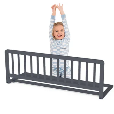 Produktbild von GEUTHER Bettschutzgitter 110 cm in Grau | 38 cm hoch | klappbar | Montage am Lattenrost | für Matratzen bis 18 cm | Buchenholz | kindersicher & stabil