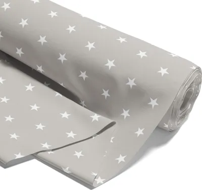 Image de Tissu en coton au mètre 5 m x 160 cm - Tissus de couture au mètre, coton, tissu de décoration, tissu léger pour la couture, tissu pour vêtements d'enfants, gris