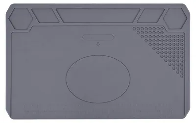 Obrázek produktu pro Verk 11478 Silikonová servisní podložka na pájení 35 x 25 cm s organizérem, šedá