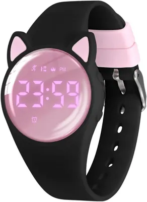 Produktbild von Multifunktionale Kinderuhr mit Schrittzähler, Vibrationsalarm, USB-Ladung, spritzwassergeschützt & einfacher Bedienung ohne App.