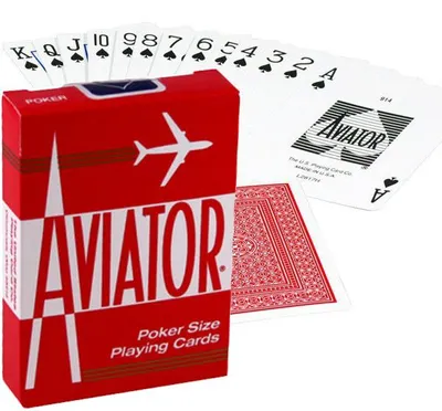 Produktbild von Aviator – Standard-Pokerkarten (rot/blau)