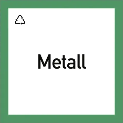 Produktbild von Dreifke® Wertstoffkennzeichnung "Metall", Kunststoff, 300x300 mm