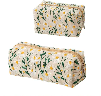 Imagen del producto de Estuche de aseo para mujer, 2 unidades, pequeño, neceser para maquillaje, ideal para viajes