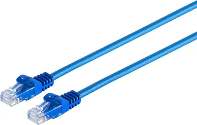 Obrázok produktu pre S/CONN sieťový kábel s maximálnou konektivitou - prepojovací kábel RJ45 U/UTP s káblom Cat.7 raw modrý 25 m (08-35101)