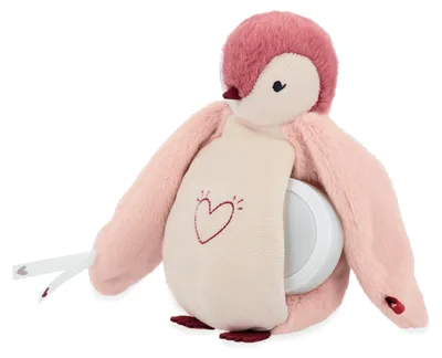 Produktbild von Kaloo Nachtlicht Pinguin Rosa - Plüsch Nachtlicht Baby USB Wiederaufladbar