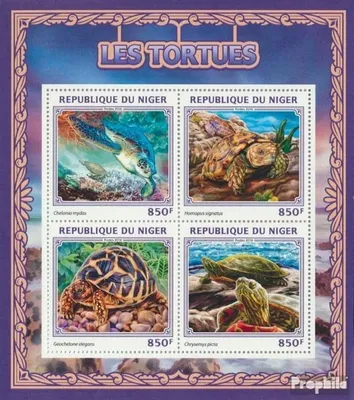 Produktbild von Briefmarken Niger 2016 Mi 4502-4505 Kleinbogen (kompl. Ausg.) postfrisch Schildkröten