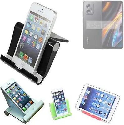 Produktbild von K-S-Trade Handy-Ständer kompatibel mit POCO X4 GT faltbarer Tischständer Smartphone Tablet Halterung Reise