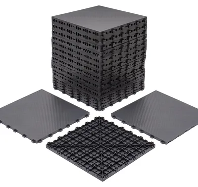 Garagenbodenfliesen 30 Stück 40x40 cm Klickfliesen rutschfest grau