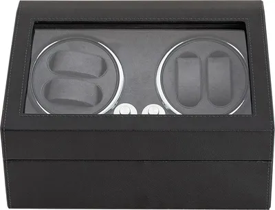 Immagine prodotto di INF Carica Orologi Automatico con LED, Cinque Modalità, Finitura in Pelle Grigio