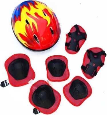 Produktbild von Schonerset Kinder Protektoren Schützer inliner Schutzausrüstung Kinder Knieschoner Set mit Helm für inliner Skateboard Fahrrad Rollschuh