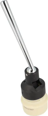 A product shot of a faucet cartridge with a lever, isolated on a white background.