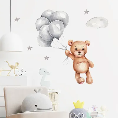 Produktbild von Wandaufkleber für Kinderzimmer, farbenfrohe Motive, 360x52 mm, selbstklebend, rückstandslos entfernbar