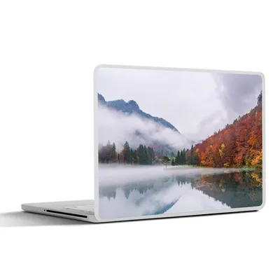 Produktbild von MuchoWow® Laptop Aufkleber Sticker Cover Herbst - Nebel - Wasser - Landschaft 25x18 cm - Laptop-Deko