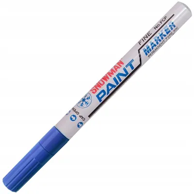 Produktbild von SNOWMAN Ölmarker Stift Blau für Alle Oberflächen