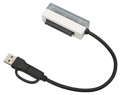 Image de Câble adaptateur USB vers SATA, débit 6 Gbps, type C, adaptateur USB 2.0/3.0 vers disque dur SATA 2,5 pouces