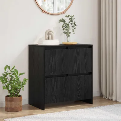 Immagine prodotto di vidaXL Credenza look rovere nero 70 x 41 x 75 cm Materiale a base di legno