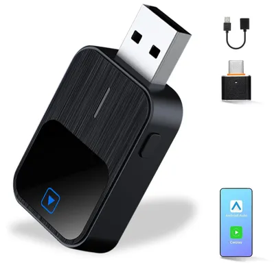 Wireless CarPlay/Android Auto Adapter, Mini-USB, Bluetooth