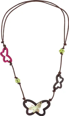 Produktbild von Lange Kette Farfalla mit Holz-Schmetterlingen von collezione alessandro