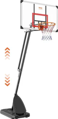 Obrázok produktu pre Basketbalový kôš, nastaviteľná výška 7,6–10 ft, prenosný systém dosky, 50-palcový basketbalový kôš a bránka, basketbalová súprava pre deti a dospelých s kolieskami, stojanom a naplňovateľnou základňou, pre vonkajšie/vnútorné použitie