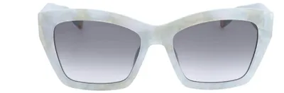 Image de Furla SFU778 Lunettes de soleil pour femme, monture verte nacrée brillante, verres opales, taille 55/18/140