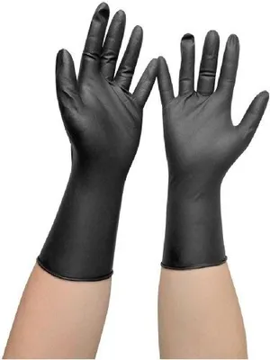 Produktbild von Vinylhandschuhe mittel schwarz, 100 Stk./Pkg.
