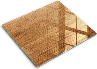 Produktbild von Glasschneideplatte - Herdabdeckplatte - 60x52 - Schneidebrett - Spritzschutz - Holzstrukturplatte