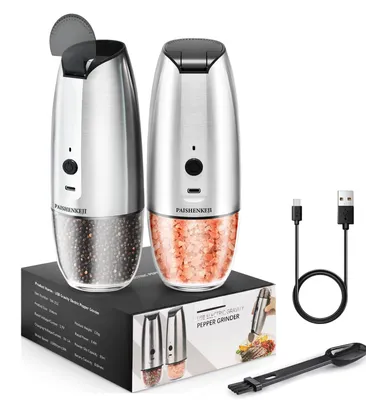 Elektrische Pfeffer- und Salzmühle, USB, LED, einstellbar