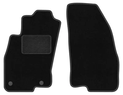Produktbild von Velours-Fußmatten Vorne für Fiat Punto EVO 1998-2012 (Schrägheck) – 2-tlg, Schwarz, passgenau – Wielganizator LUX