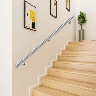 Obrázok produktu pre Zábradlie na schody - Nerezové zábradlie na schody 180 cm - Elegantné vstupné zábradlie
