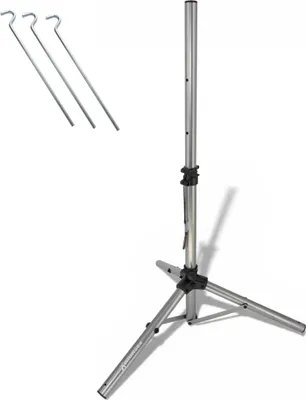 Produktbild von PremiumX Dreibein Stativ Aluminium Silber Tripod Ständer 3x Heringe