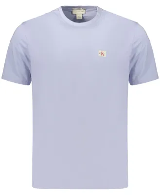 Produktbild von Stilvolles Herren-T-Shirt Blau Kurzarm mit Logo und Rundhals