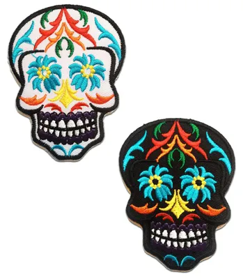 Obrázok produktu pre Catch the Patch Skull Skeleton - nášivka, nažehľovačka, nažehľovačka, nášivka, nášivka, na nažehlenie, veľkosť: 6 x 8 cm
