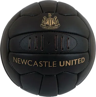 Produktbild von Newcastle United FC - "Heritage" kožená futbalová lopta Retro BS4589 (5) (čierna/zlatá)