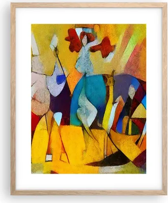 Produktbild von Gerahmtes Poster - Rahmen in heller Eiche - Abstraktion modern - 40x50 cm - Wand Bild - Wanddeko - Wandbilder - Wandposter - Bilderrahmen - Bilder - Kunstdruck - Wandbild - P2NPA40x50-3455