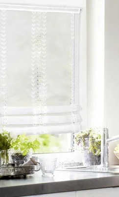 Produktbild von Neusser Collection Klipsrollo Ranken weiß, 60 x 120 cm