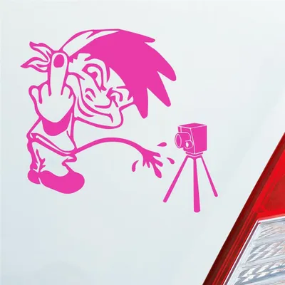 Produktbild von Auto Aufkleber Männeken Piss  Tuning Radar 10x10 cm Pink Sticker Heckscheibenaufkleber